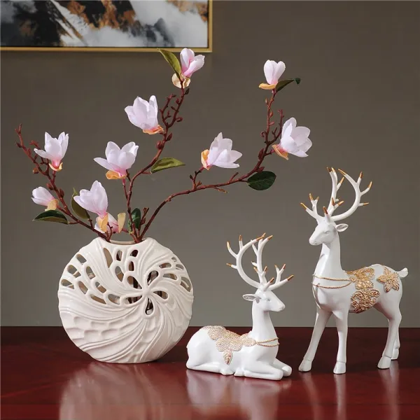 사슴 화병 셋트 동양적인 인테리어 C