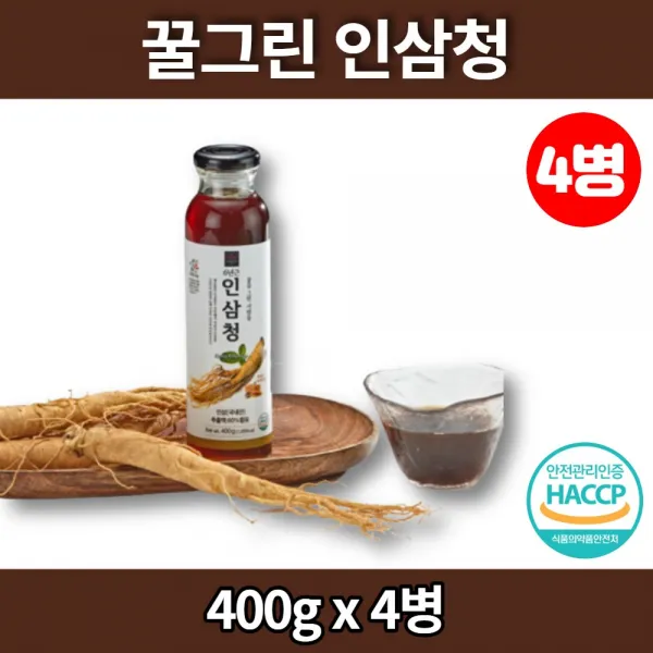 프리미엄 국산 인삼 청 꿀 잡화청 꿀청 액상 차, 4병
