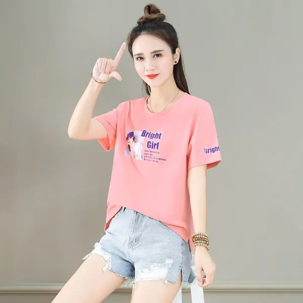 쉬즈천사샵 앞이 짧고 뒤가 길다 순면 코튼 반팔 여름 스타일리쉬 짧은 타입 핫한 작은 키
