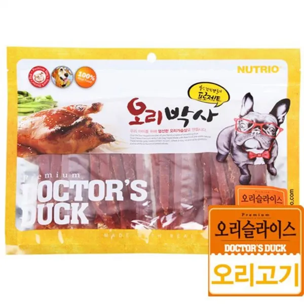 반려견 간식 오리 슬라이스(300g)x2 본능충족 펫용품 꿀맛 안심, 1개