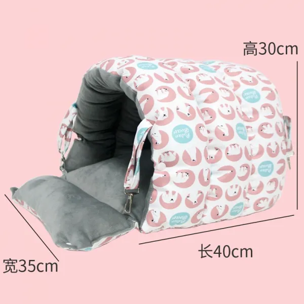 Dec.07 211번 고양이 침대 홀더 캣타워 겨울 덩크슛 반 폐쇄 애견침대 그네걸식 겨울난방z L. 대형. 방수 송충이 핑크 패턴 걸 기 가능 