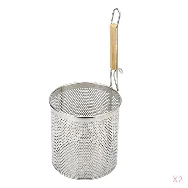 STK가제 12cm를 요리하는 손잡이 부엌을 가진 2 PC 파스타 과료 메시 소쿠리 체