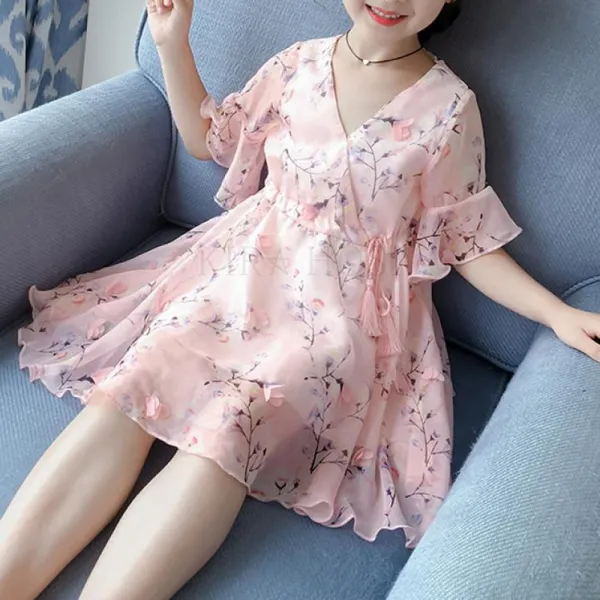 kirahosi 여아드레스 여름 여아 쉬폰드레스 공주원피스 어린이스커트 62-41 + 스마트스트랩 증정 AG1sg9m