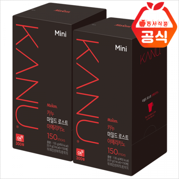 맥심 카누 마일드 미니 아메리카노 135g 150T, 2개