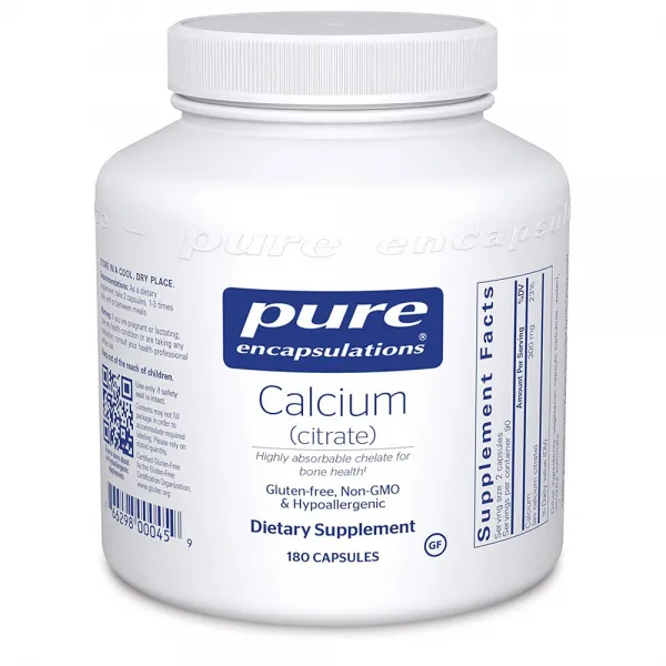 Pure Encapsulations 퓨어 인캡슐레이션 Calcium Citrate 300mg 180 결장 포타슘 칼륨 신경 심장 전해질 1개