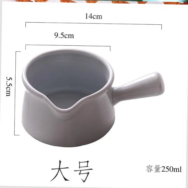 모모직구마켓 믹손잡이 손잡이를 달다 때리다 알 물길을 끌다 말참견함 핸들스틱 도자기 밀크주전자 잔 컵 탕굽다 양식 쥬스, G23 -타바스그레이 （큰사이즈 라지