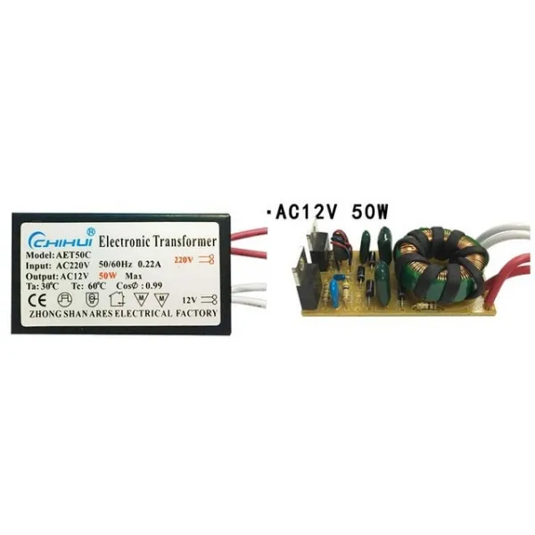 3 년 보증 할로겐 램프에 대 한 충분한 전원 전자 변압기 ac 220 v ac12v 20 w-250 w 선택적 led 드라이버, 04 50w