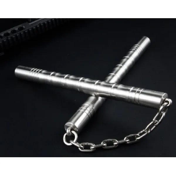 이퍼피 호신용 연습 스테인레스 스틸 대나무 디자인 쌍절곤 630g_막대커버_아대