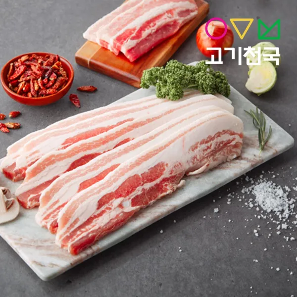 고기천국 삼겹살(구이용) 2.5kg, 1팩
