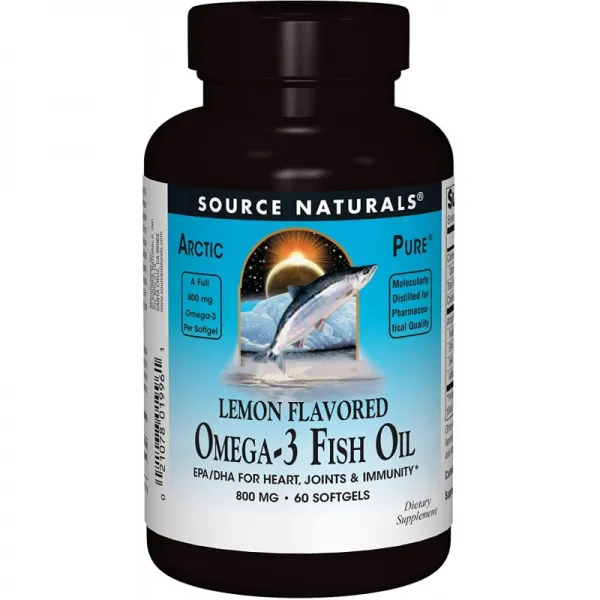 근원 Naturals ArcticPure Omega-3 어유 800mg 심혼 합동 두뇌 & 면역성이있는 건강을위한 최대 힘 EPA, 1