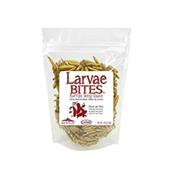 로스티드 에디블 인젝츠 오버 900 버그스 퍼 팩 블랙 솔디에 플라이 라바에 버팔로 윙 소스 플레이버 In 50g 리질러브 팩스 이트 버그스 포 부스트 Of 프로테인 뉴트리션 아이언 앤드 징크 1 단일상품