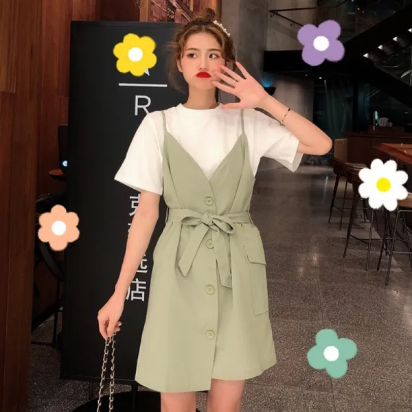 비밀의성 스커트 치마 여름 신상품 오버핏 와이드 데일리