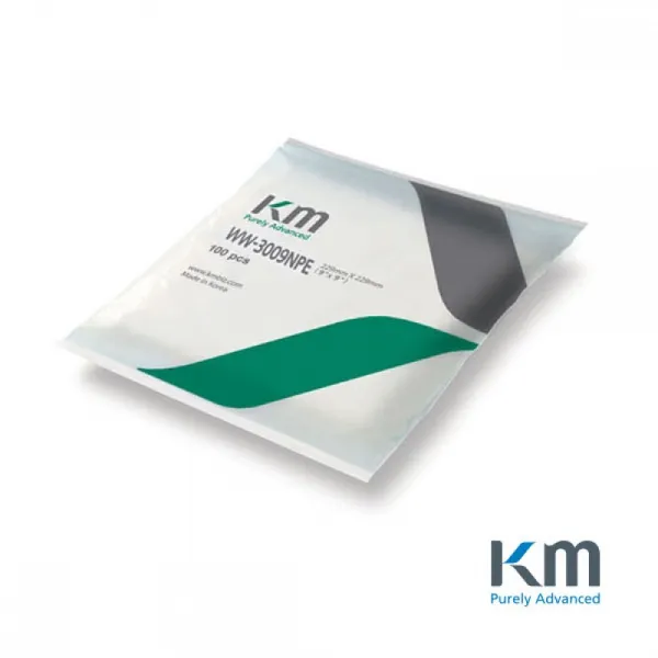 청소도구 KM WW-3009NPE 저중량 폴리에스터 와이퍼 23x23 100매보루