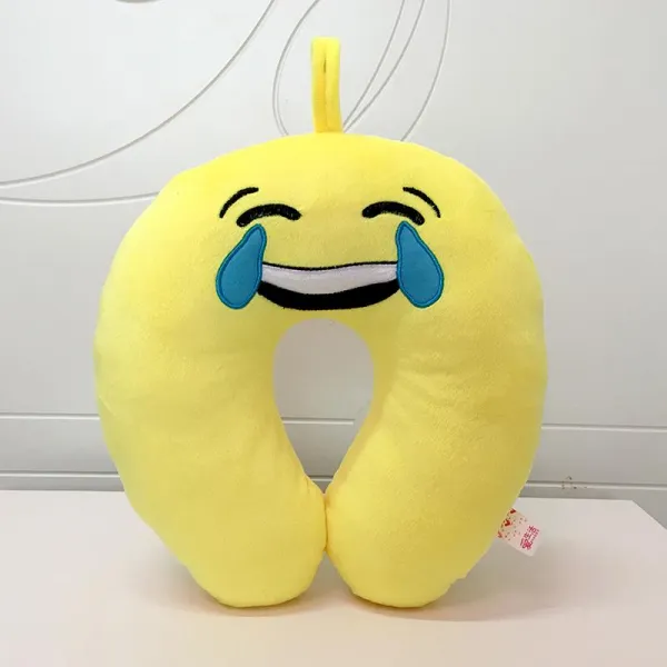 접이식침대 u베게 목 u형베게 허리베개 목경추 패키지 작엄 침대위 허리 편안한 원형 겨울 오후휴식 목도리, T11-노란색 쓴웃음 u()