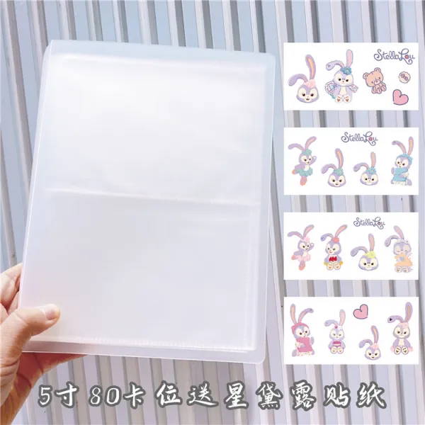 포토엽서 무드 폴라로이드 포토노트 수집함 사진첩 3456 서너 인치 카드책 별을 쫓다 커플 타입 숏 3234443199, 5인치 80 개 카드수납 (투명 내부