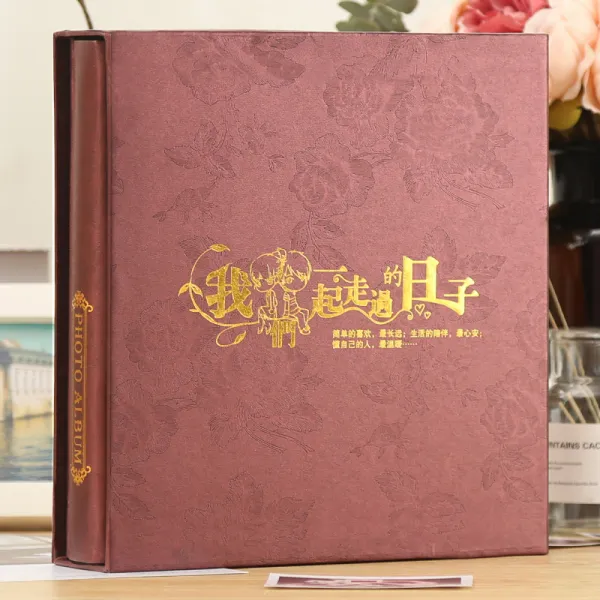 루나루시 5인치 6인치 7인치 8인치 과소 성형함 놓아둘 수 있다 기념 책자 삽화식 홈 용량 200 장, 박스 사진첩 5인치 200 장, 우리 함께 걸어가다 의 나날을 보내고