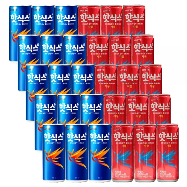 롯데 핫식스 250ml 15입+핫식스자몽250ml 15입 에너지음료, 30개