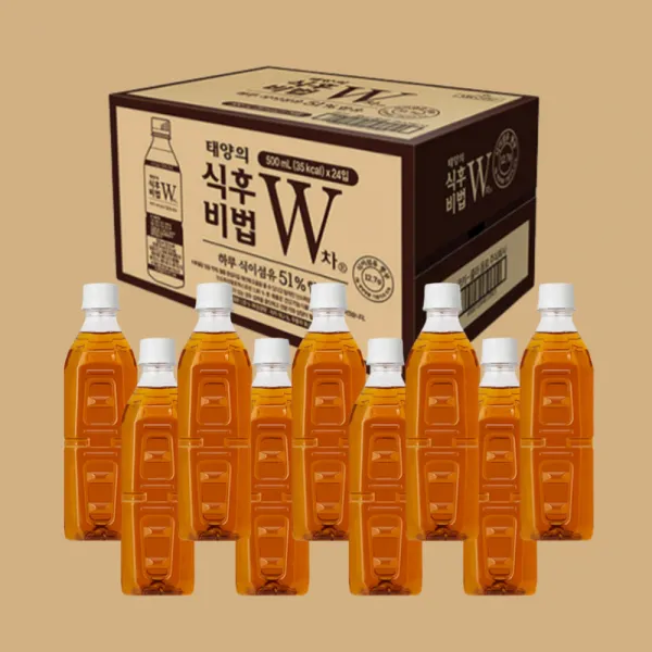 태양의 식후비법W 식이섬유차 500ml 24pet 무라벨