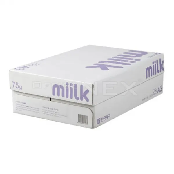 한국제지 밀크 복사용지A3 75g_250매x5권