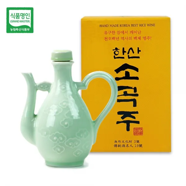 전통주애 - 식품명인 한산 소곡주 불소곡주 미니어쳐 도자기, 1개, 100ml
