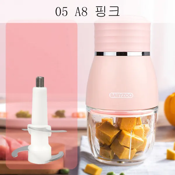 뉴타임즈4 믹서기 블렌더 영아 보조식기 증강 저민 요리기 전자동 흙탕기 보조식도구 XT24 A28, 05 A8 핑크