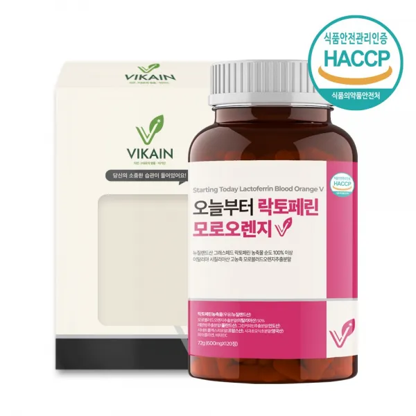 비카인 그래스페드 락토페린 다이어트 효능 모로오렌지 추출분말 500mg x 120정, 120정 (1개입)