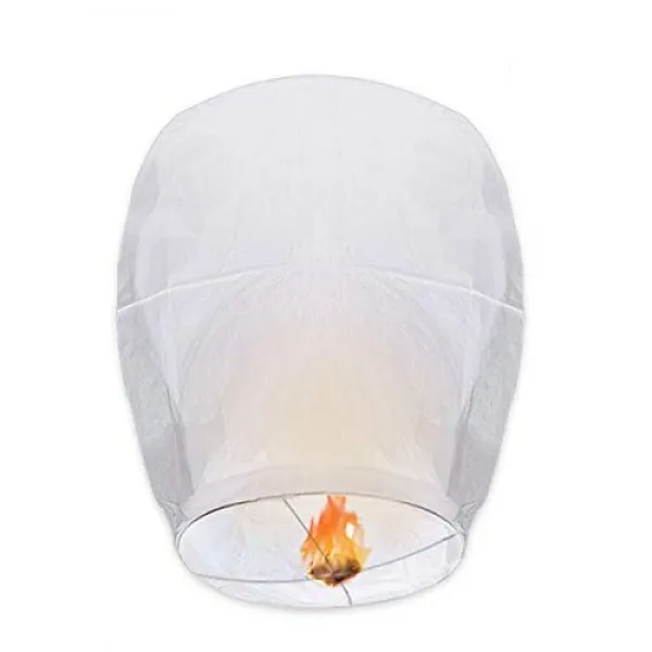 Outerdo 20 팩 화이트 차이니즈 랜턴 생일 파티 새해 기념식 등을위한 생분해 성 종이 랜턴 구색