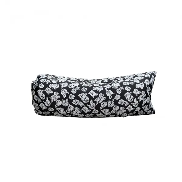 야외 공기침대 공기충전 편리한 에어침대 뮤직 부분적인 소파 침낭 싱글 휴대용 캠핑 비치, T09-블랙장미 찢어짐방지 두꺼운