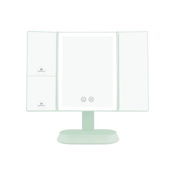 sixhope 스마트 보광경 그린 LED 화장경 확대 3단 미용경