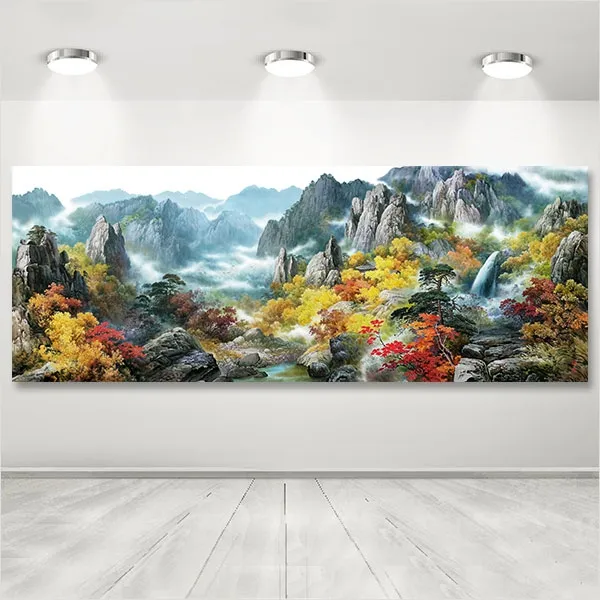 고려미술_3D 금강산도(80x30cm)보석십자수 보석십자수세트 보석십자수액자세트 보석십자수시계 큐빅십자수 비즈십자수, 본상품