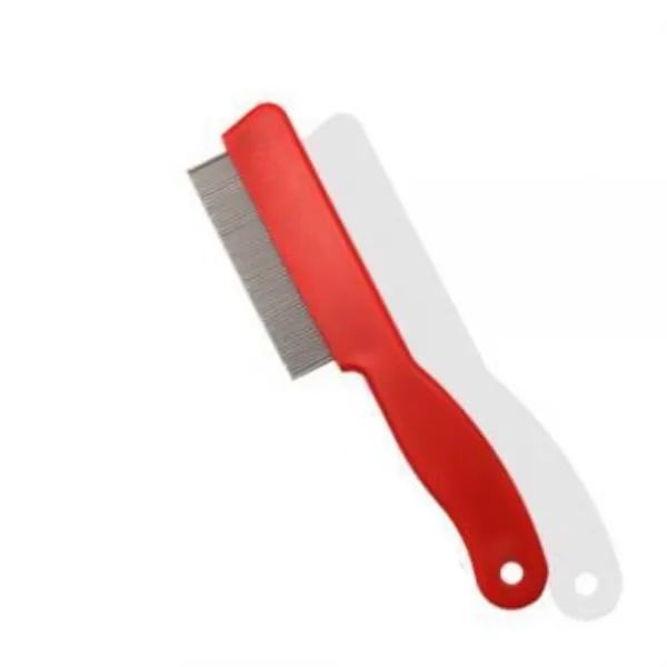 강아지용 애견눈곱정리 레드 애견눈꼽빗 손잡이빗