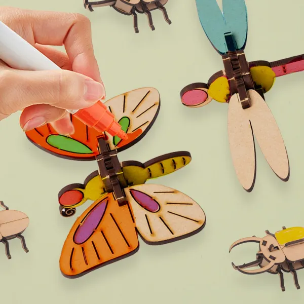 DIY 곤충 해양동물 만들기 키트 어린이 초등 집콕놀이 취미 키트 수업 재료 공예 선물 방과후 가정보육 돌봄 선생님 미술놀이 교육, 곤충만들기 6종 세트-3