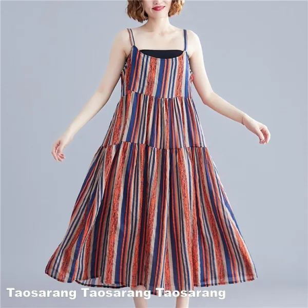 타오사랑 여성 원피스 나시 린넨 Tq672