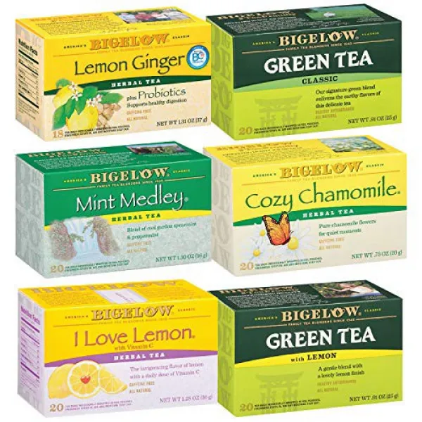 Bigelow Tea Herbal Tea Bag Cold Flu Variety Pack 118 Count Bigelow Tea 허브 티백 감기 독감 버라이어티 팩 118, 1