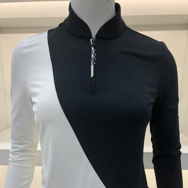 LPGA 이승연 프로데뷔 첫우승 기념 이벤트)컬러배색 반짚업 티셔츠L191TL510P, 85