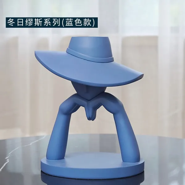북유럽 창의 모던 라이트 사치 예술 소품 캐릭터 술장 현관 공예품 홈 Tv장 장식품 윈터 뮤즈 시리즈 블루 타입