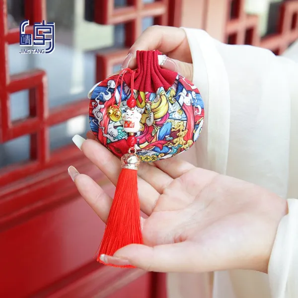 향낭 무사하다 팥 배나무 경축일 엔틱 나라 트렌드 서호 맹호 단오절 복을 빌다 마네키 화분 태슬 주머니 4787488315, 호랑이 다섯 마리가 찾아오다