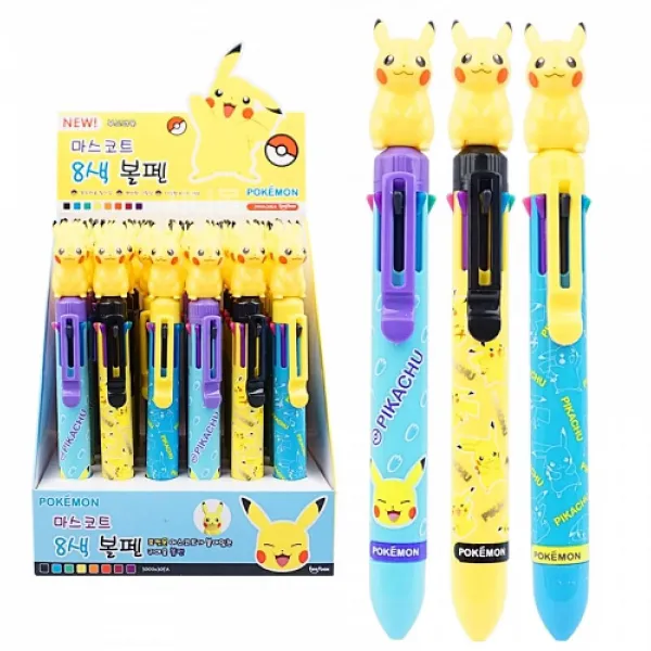 마스코트 포켓몬 볼펜 8색 1박스x30개 122472 사무용 필기구 학용품 1 옵션x