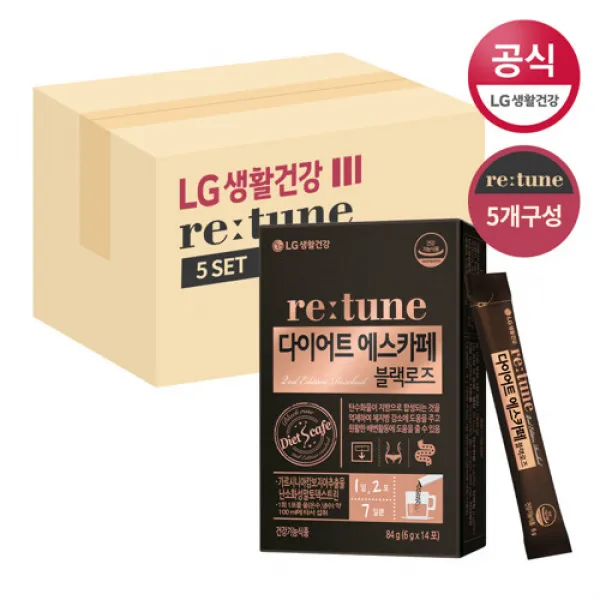 리튠 다이어트 에스카페 블랙로즈(14포 1주일분) X5박스