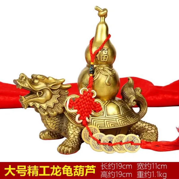 와이유 거북용 황동룡구호박 장식품 소인화 방지용 대들보가 재물운사악 큰일을 하는 훌륭한 사람