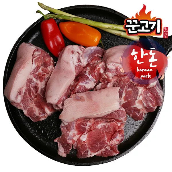 꾼고기 한돈 덜미살(꼬들살) 500g 뒷덜미살, 1팩