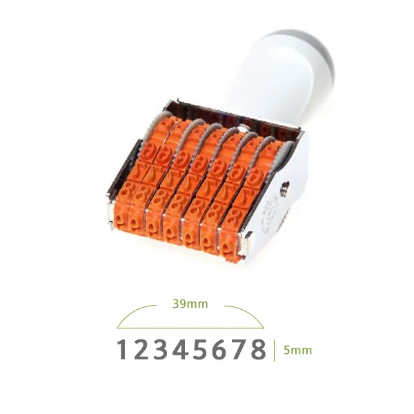 회전넘버링 금액인 8자리 39x5mm 도장 자동스탬프 금액인 고무인 회전넘버링, 1세트