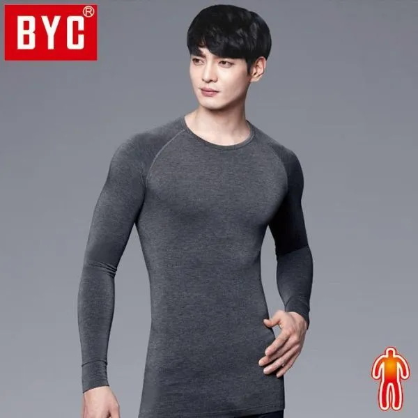 Byc Byc남성 보디히트 기모스판 긴팔티 U2118 재색