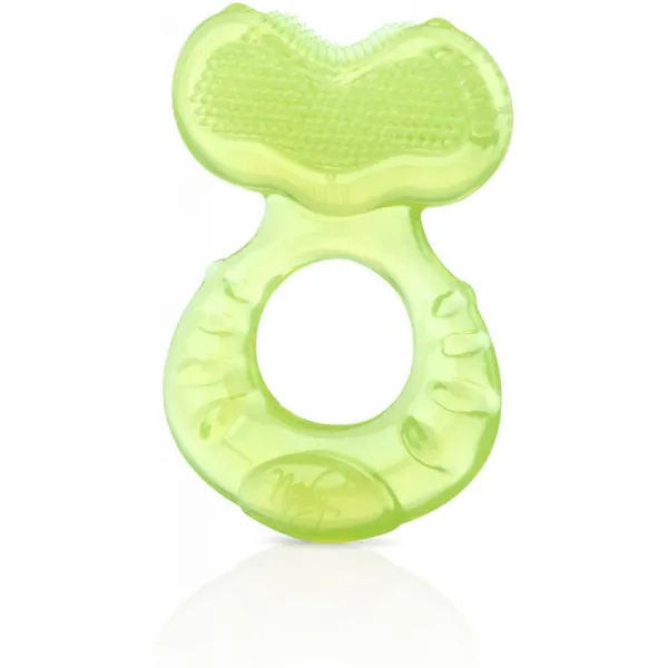 Nuby Silicon Teete-eez Teeter with Bristles 위생 케이스 포함 3개월 + 녹색 : 아기, 단일옵션