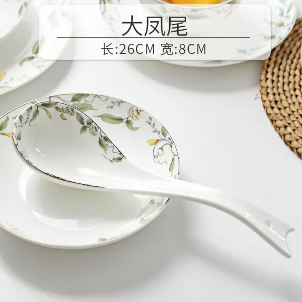 숫가락 수프를조절 바가지 국을 마시다 가정용 상용 호텔 요리당 골자기 자기식기, 큰 봉황 국자