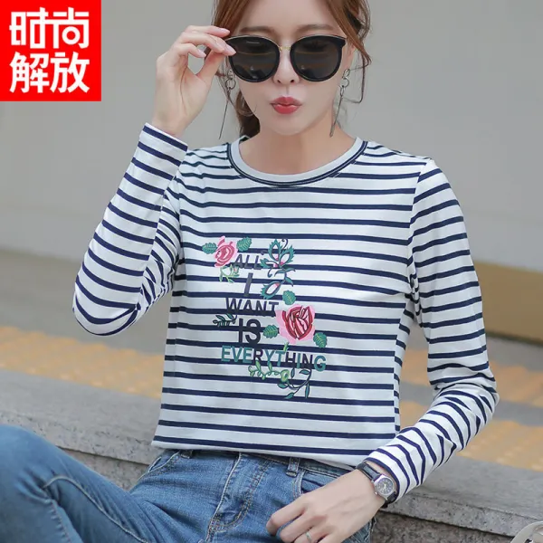 SHISHANGJF 와이드 티셔츠 긴소매 44302108