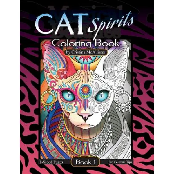 Cat Spirits Coloring Book: Book 1 Paperback, Gypsy Mystery Arts