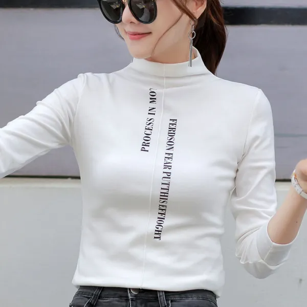 Shishangjf 여성 겨울 베이직이너웨어 목폴라니트 46628318