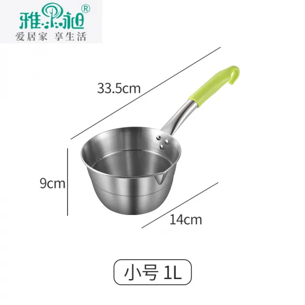 에라몰 푸다 가정용 긴 자루 두꺼운 물을 펐다 찌 말참견함, 스몰자 （1L ）그린 손잡이