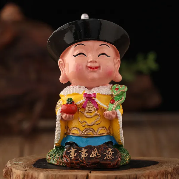 밍고망고 고궁 관광 기념품 황제 황후 작은 진흙 흙으로 빚은 인형 차이나 특색 민간 예술 매사 여의